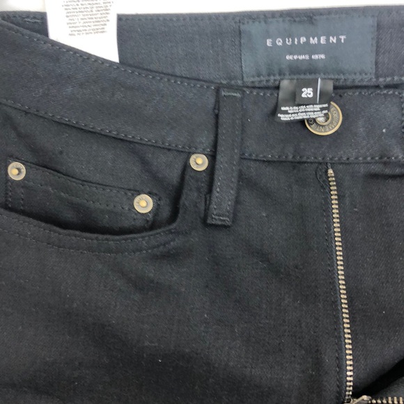 Equipment Black Rinse Skinny High Waisted Jeans Size 25 - Picture 6 of 7